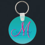 Tremendous Turquoise Budget Wedding Monogram Key Ring<br><div class="desc">3d Monogram Turquoise Tremendous Turquoise Budget Wedding Monogram</div>