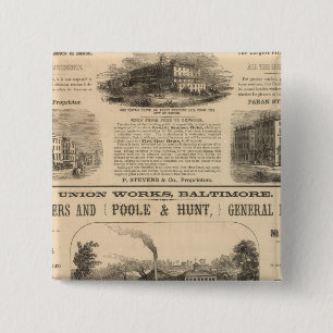 Tremont House, Boston hotel Nahant House 15 Cm Square Badge