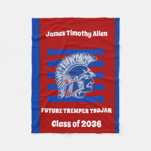 Tremper High School Trojan Kenosha WI Fleece Blanket