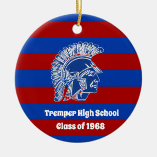 Tremper Trojan Kenosha Wisconsin Ceramic Ornament