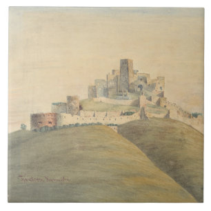 Trencin Castle in western Slovakia Ceramic Tile