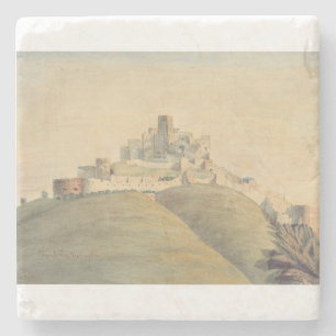 Trencin Castle in western Slovakia Stone Coaster