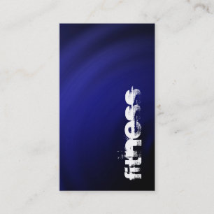 Trend Black Blue White Fitness Sport Business Card