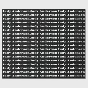 Trend Black Bold Professional Plain Modern Elegant Wrapping Paper