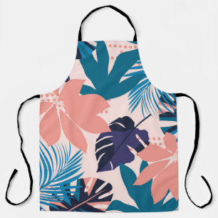 Trend bright seamless pattern with colorful tropic apron