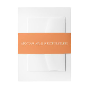 Trend Color Fresh Tangerine Invitation Belly Band 