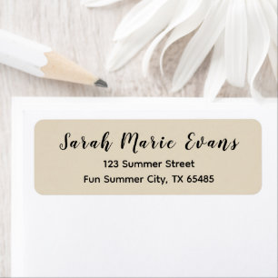 Trend Color - Natural Beige Return Address Labels