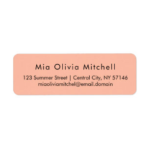 Trend Color Soft Peach Modern Address Labels
