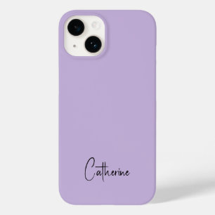 Trend Color Soft Violet Minimalist Case-Mate iPhone 14 Case