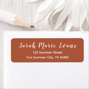 Trend Colour - Burnt Copper Return Address Labels