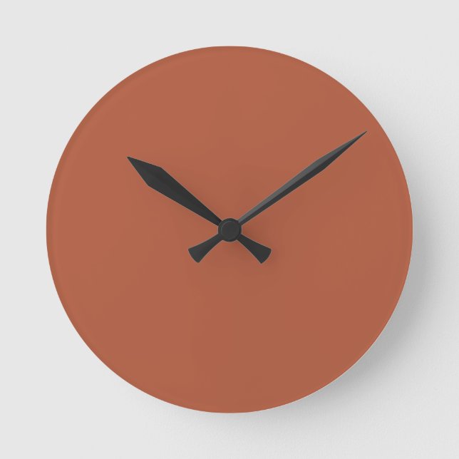Trend Colour - Burnt Copper Round Clock (Front)