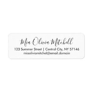 Trend Colour Clasic White Elegant Address Labels