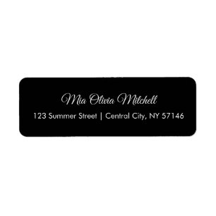 Trend Colour Classic Black Script Address Labels