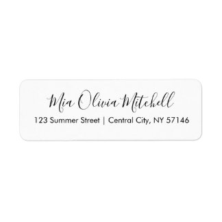 Trend Colour Classic White Elegant Address Labels