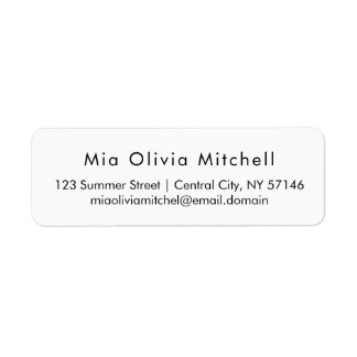 Trend Colour Classic White Modern Address Labels