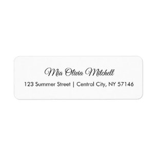 Trend Colour Classic White Script Address Labels