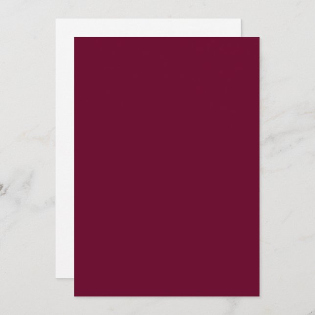 Trend Colour - Dark Burgundy Holiday Card (Front/Back)