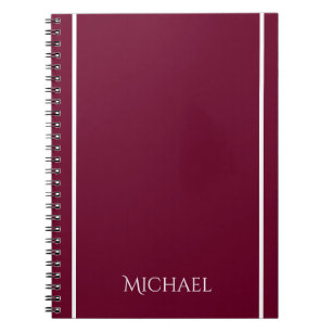 Trend Colour - Dark Burgundy Name Notebook