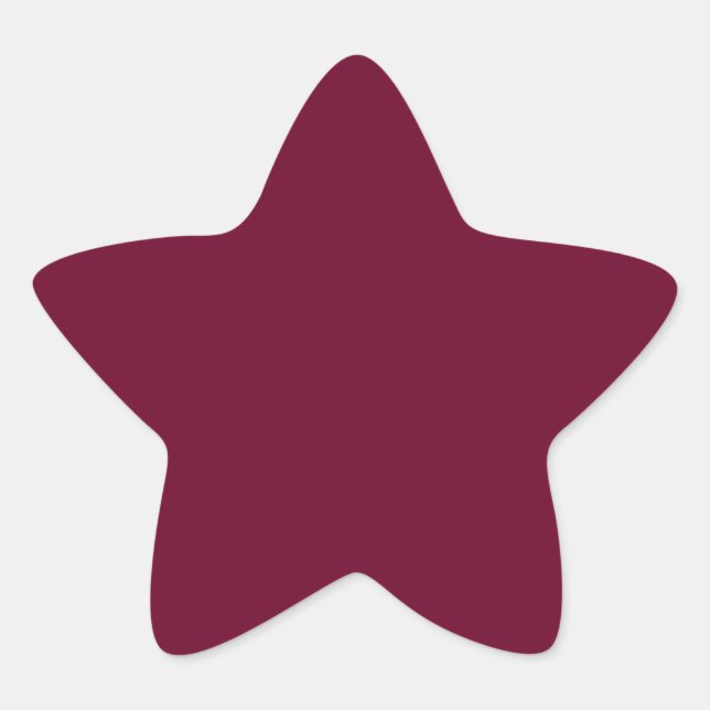 Trend Colour Dark Burgundy Star Sticker (Front)