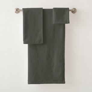 Trend Colour - Dark Forest Grey Bath Towel Set