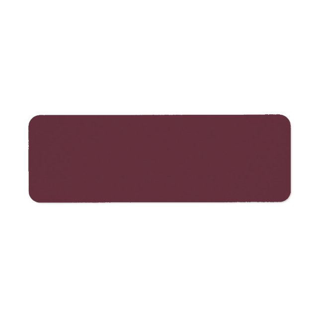 Trend Colour - Dark Red Wine Return Address Labels (Front)