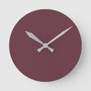 Trend Colour - Dark Red Wine Round Clock