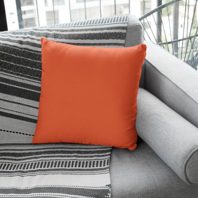 Trend Colour - Flame Red Throw Pillow (Creator Uploaded)