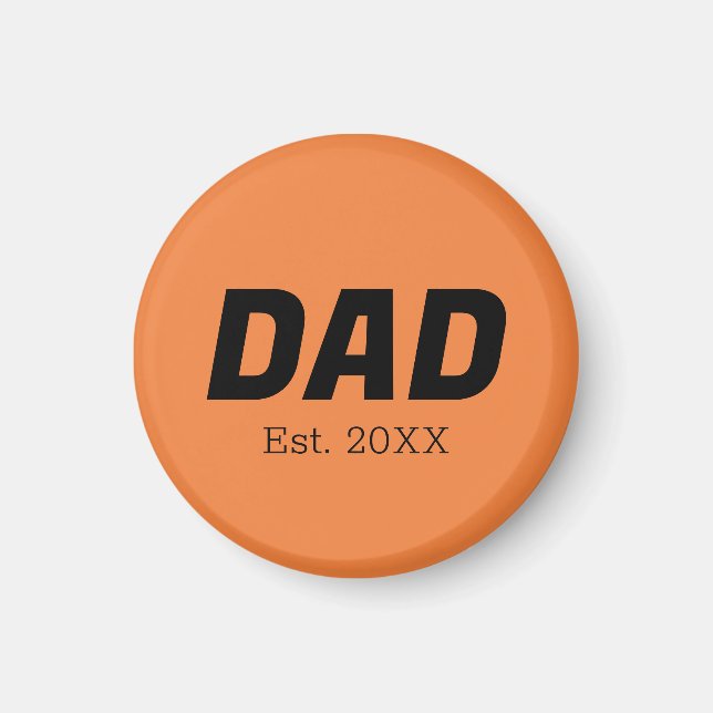 Trend Colour - Fresh Tangerine Dad Magnet (Front)