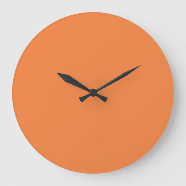 Trend Colour Fresh Tangerine Large Wall Clock (Front)