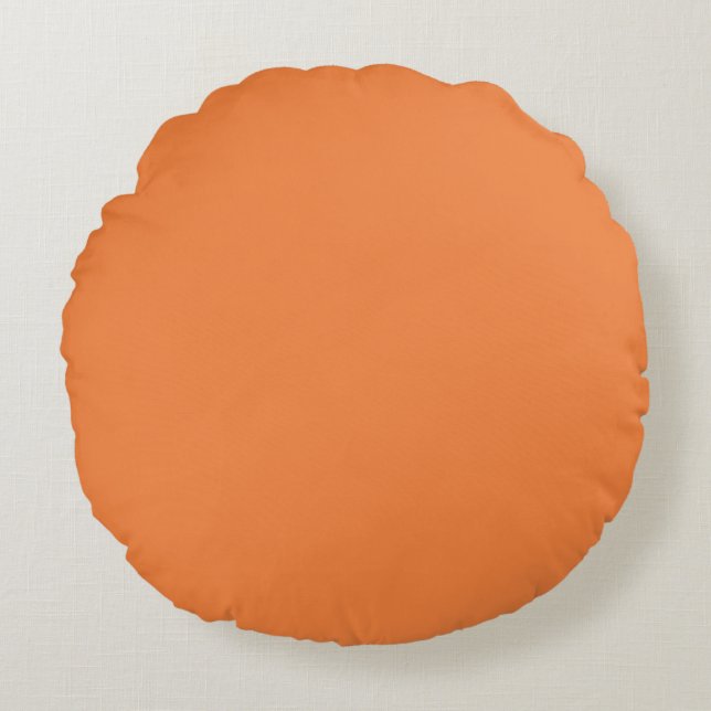 Trend Colour - Fresh Tangerine Round Pillow (Front)