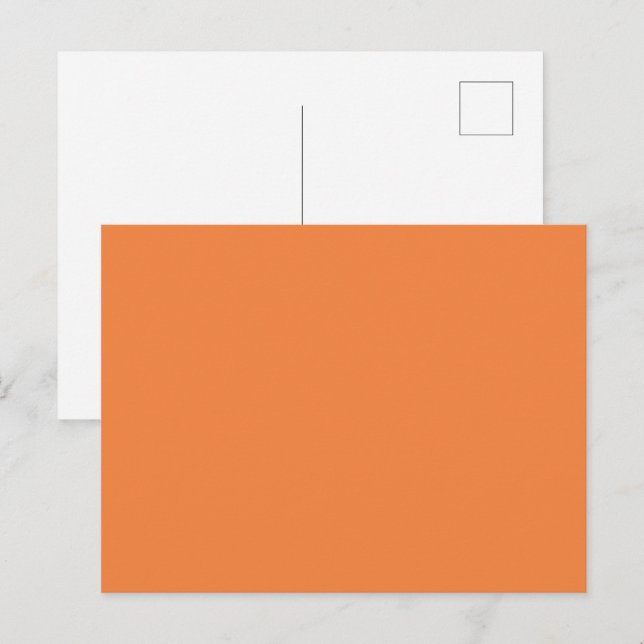 Trend Colour - Fresh Tangerine Solid Postcard (Front/Back)