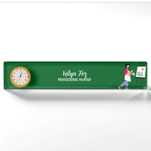 Trend Colour Green Professional Painter Nameplate