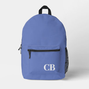 Trend Colour - Jewel Blue Monogram Printed Backpac Backpack