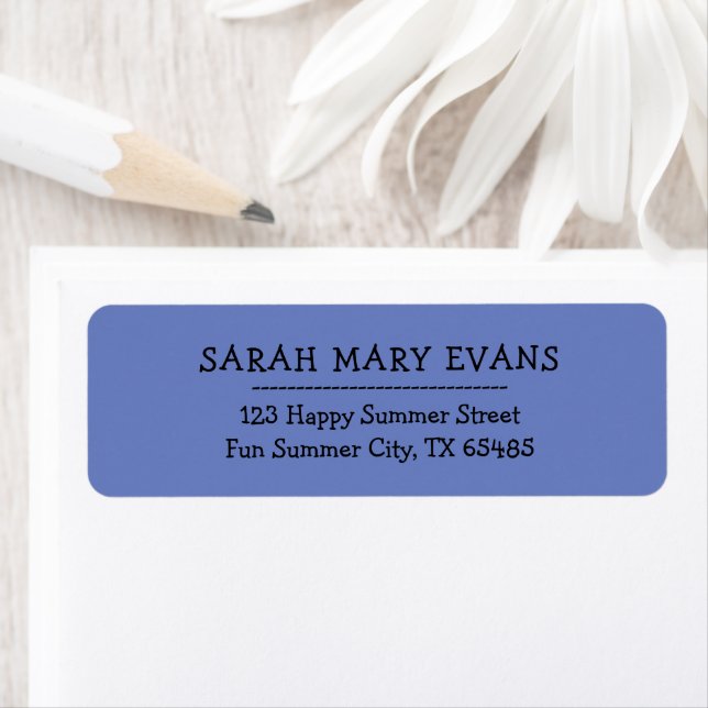 Trend Colour - Jewel Blue Return Address Labels (Insitu)