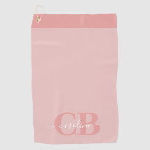 Trend Colour - Light Pink Script Golf Towel