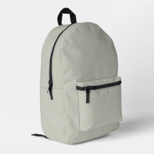 Trend Colour - Light Silver Grey Printed Backpack
