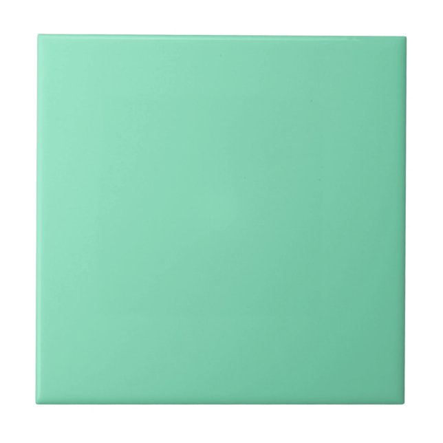 Trend Colour - Minty Green Decorative Ceramic Tile (Front)