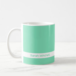Trend Colour - Minty Green Name Mug