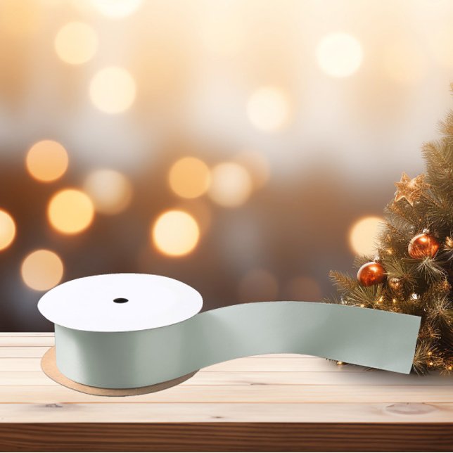 Trend Colour Muted Green-Grey Satin Ribbon (Creator Uploaded)