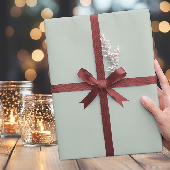 Trend Colour Muted Green-Grey Wrapping Paper (Creator Uploaded)