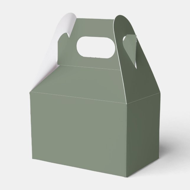 Trend Colour Muted Greenish Grey Favour Boxes (Front Side)