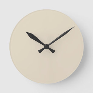 Trend Colour - Natural Beige Round Clock