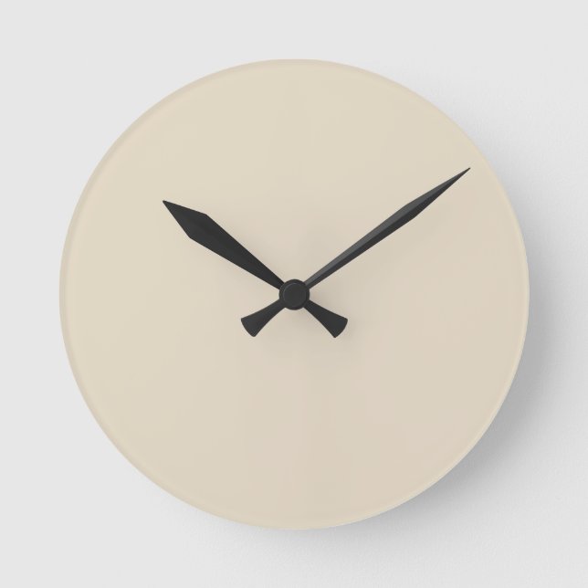 Trend Colour - Natural Beige Round Clock (Front)