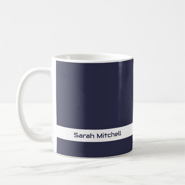 Trend Colour - Navy Blue Name Mug (Left)