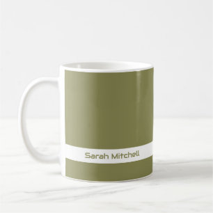 Trend Colour - Olive Green Name Mug