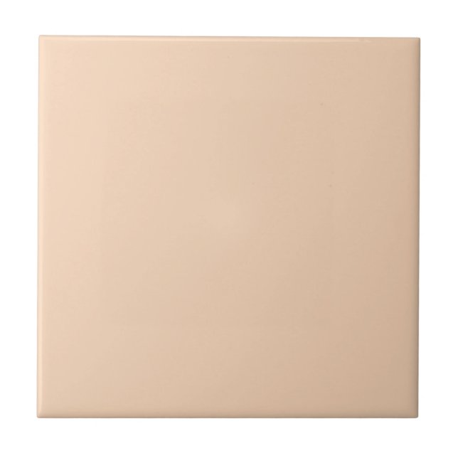 Trend Colour - Peach Blush Decorative Ceramic Tile (Front)