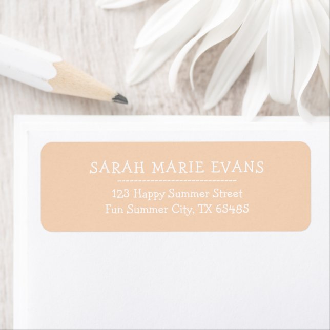 Trend Colour - Peach Blush Return Address Labels (Insitu)