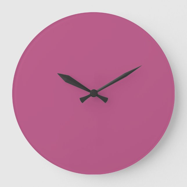 Trend Colour Pink Purple Berry Large Wall Clock (Front)