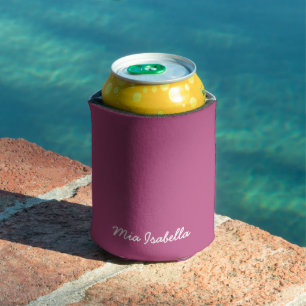 Trend Colour - Pink Purple Berry Name Can Cooler