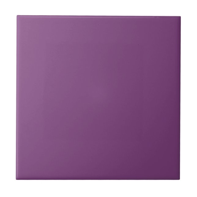 Trend Colour - Plum Purple Decorative Ceramic Tile (Front)